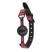 Кляп з ремінцем зі зміїним принтом Dream Toys Blaze рожевого кольору