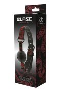 Кляп чорний Dream Toys Blaze Deluxe з червоним візерунком у вигляді вишивки
