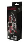 Кляп-кольцо Dream Toys Blaze Deluxe с тиснением, черный-красный вид 2