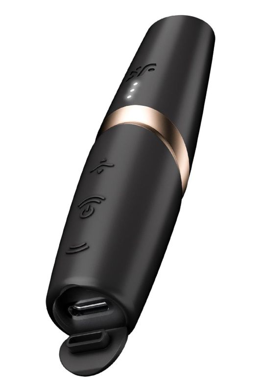 Кліторальний безконтактний масажер Satisfyer Perfect Kiss чорний вид 5