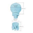 Кліторальний стимулятор з насадками Adrien Lastic Caress та ротацією, блакитний вид 8