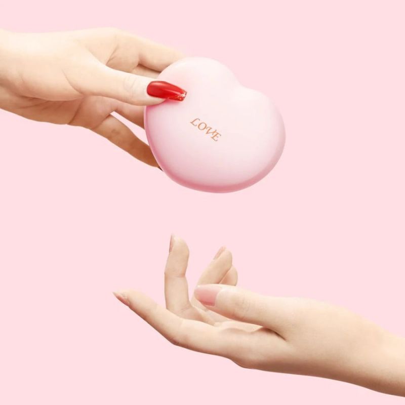 Кліторальний вакуумний стимулятор з язичком BeYourLover Heart у формі серця, рожевий вид 8