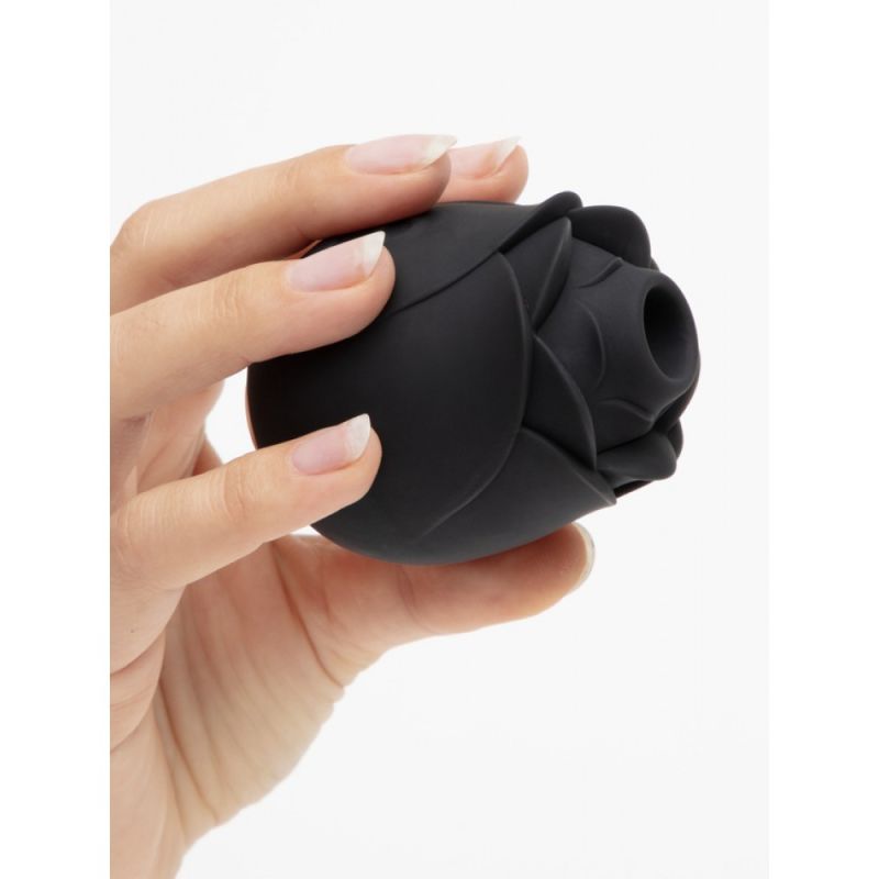 Кліторальний стимулятор у формі троянди Fifty Shades of Grey Rose Clitoral Suction чорного кольору вид 6