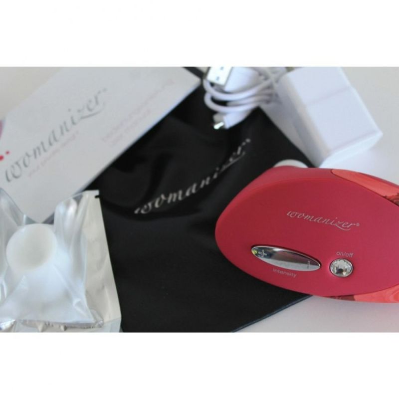 Кліторальний стимулятор Womanizer Pro W-500, червоно-рожевий вид 8