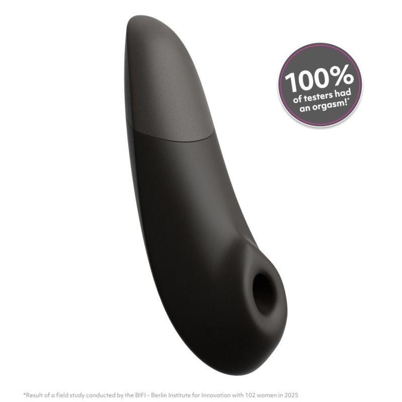 Клиторальный вакуумный стимулятор 2 в 1 Womanizer Enhance с вибрацией, черный вид 3