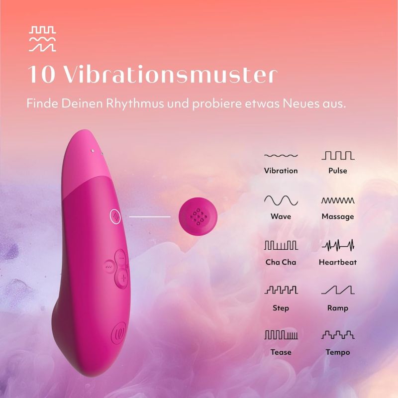 Клиторальный вакуумный стимулятор 2 в 1 Womanizer Enhance с вибрацией, розовый вид 6
