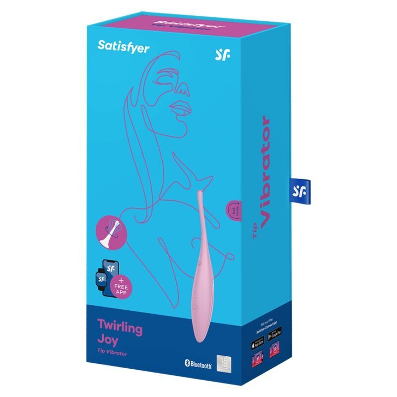 Кліторальний вібратор Satisfyer Twirling Joy з керуванням через програму, рожевий вид 5