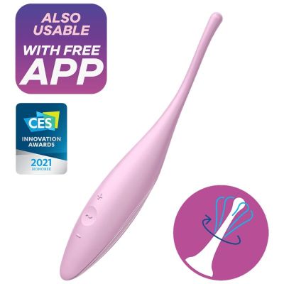 Кліторальний вібратор Satisfyer Twirling Joy з керуванням через програму, рожевий