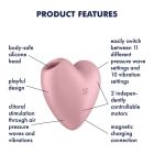 Кліторальний вакуумний вібратор Серце Satisfyer Cutie Heart, рожевий вид 6