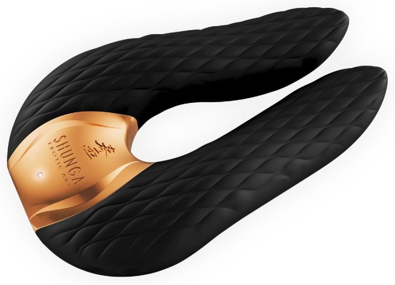 Клиторальный вибратор Shunga Aiko черного цвета, 10.5 х 6.5 см вид 3