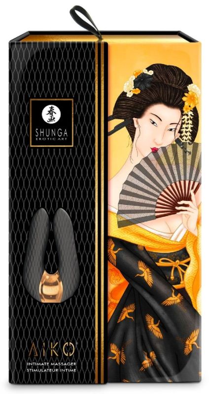 Кліторальний вібратор Shunga Aiko чорного кольору, 10.5 х 6.5 см вид 7