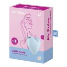 Клиторальный вакуумный вибратор в виде СЕРДЦА Satisfyer Cutie Heart голубой вид 8