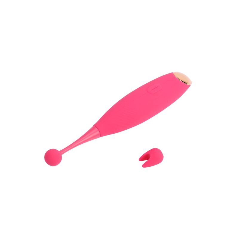 Кліторальний вібростимулятор із насадками Chisa Joy Jumper Frisson, рожевий вид 6