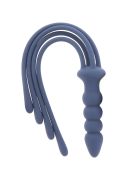 Батіг з тримачем у вигляді анальної пробки Taboom Silicone Supreme, синій