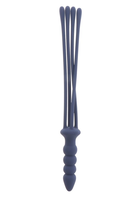 Кнут с держателем в виде анальной пробки Taboom Silicone Supreme, синий вид 4