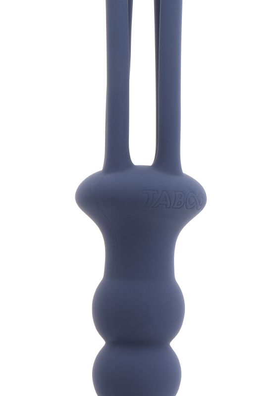 Кнут с держателем в виде анальной пробки Taboom Silicone Supreme, синий вид 9