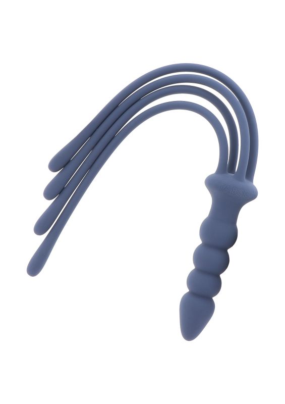 Кнут с держателем в виде анальной пробки Taboom Silicone Supreme, синий вид 6