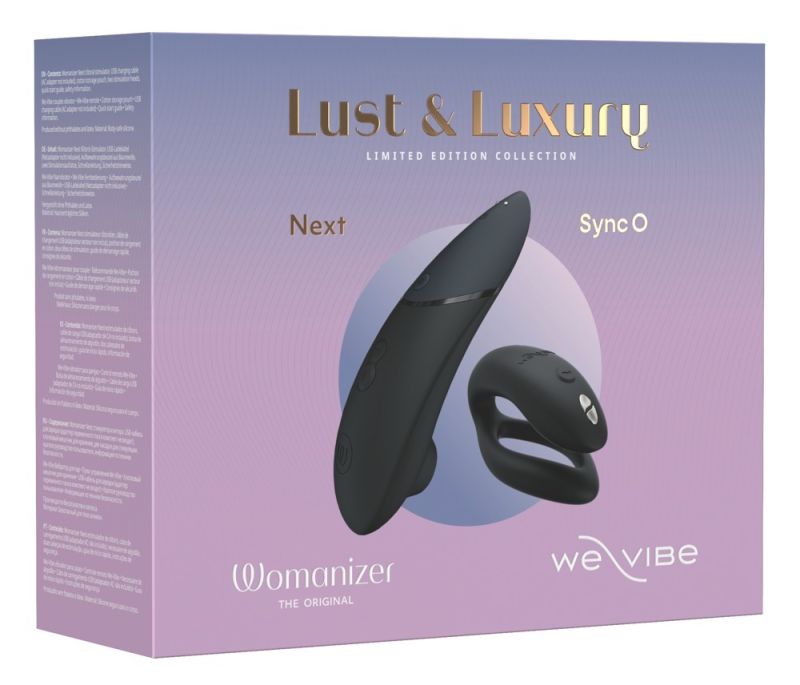 Коллекционный набор Womanizer Next + We-Vibe Sync O вакуумный стимулятор та вибратор для пар, чорный вид 10
