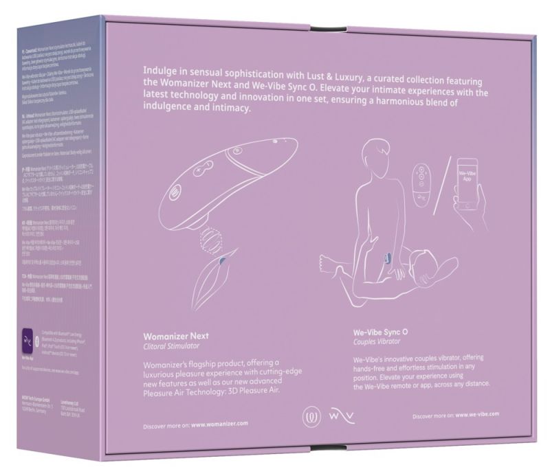 Коллекционный набор Womanizer Next + We-Vibe Sync O вакуумный стимулятор та вибратор для пар, чорный вид 11