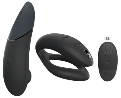 Коллекционный набор Womanizer Next + We-Vibe Sync O вакуумный стимулятор та вибратор для пар, чорный