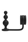 Кільце для пеніса Dream Toys Ramrod з анальною пробкою у формі кулі, чорне вид 6