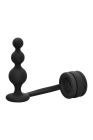 Кольцо для пениса Dream Toys Ramrod с анальной пробкой в ​​форме шара, черное вид 5