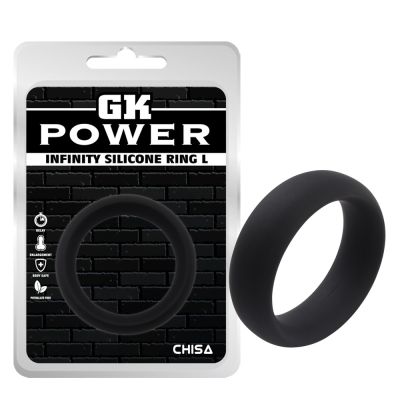 Кольцо эрекционное Chisa GK Power Infinity Ring L, черное