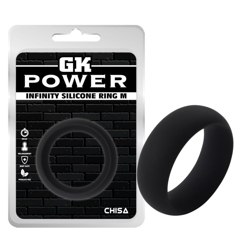 Кольцо эрекционное Chisa GK Power Infinity Ring M,черное вид 2