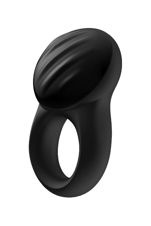 Кільце ерекційне Satisfyer SIGNET RING із підключенням до додатку, чорне вид 3