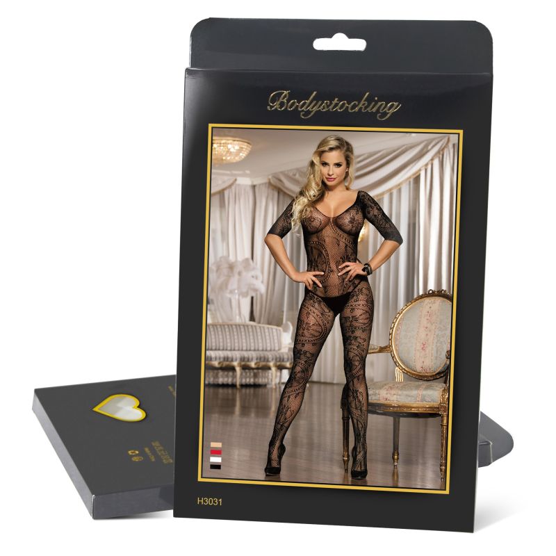 Комбінезон Star Night у сіточку з квітковим принтом та відкритим доступом, червоний вид 6