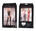 Комбінезон прозорий Star Night Foxy Suspender Style з імітацією панчох, чорний вид 6