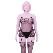 Комбинезон TO THE NINES BODYSTOCKING BLACK PLUS SIZE