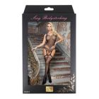 Бодістокінг з імітацією панчох та декоративними бретельками Star Night чорний XS-M вид 6