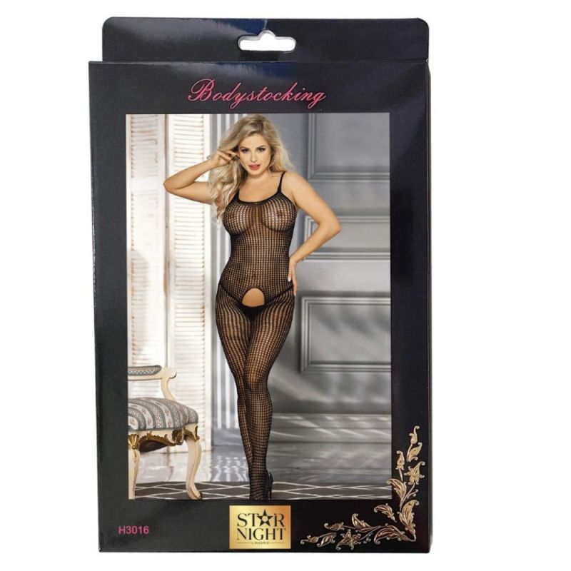 Комбінезон еластичний у сіточку Star Night Passion Delicate чорний, XS-M вид 5