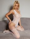 Кружевный комбинезон белый Star Night светится в темноте, XS/M