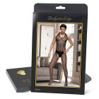 Комбінезон чоловічий чорний з малюнком у смужку Star Night та відкритим доступом та спиною, One Size вид 6