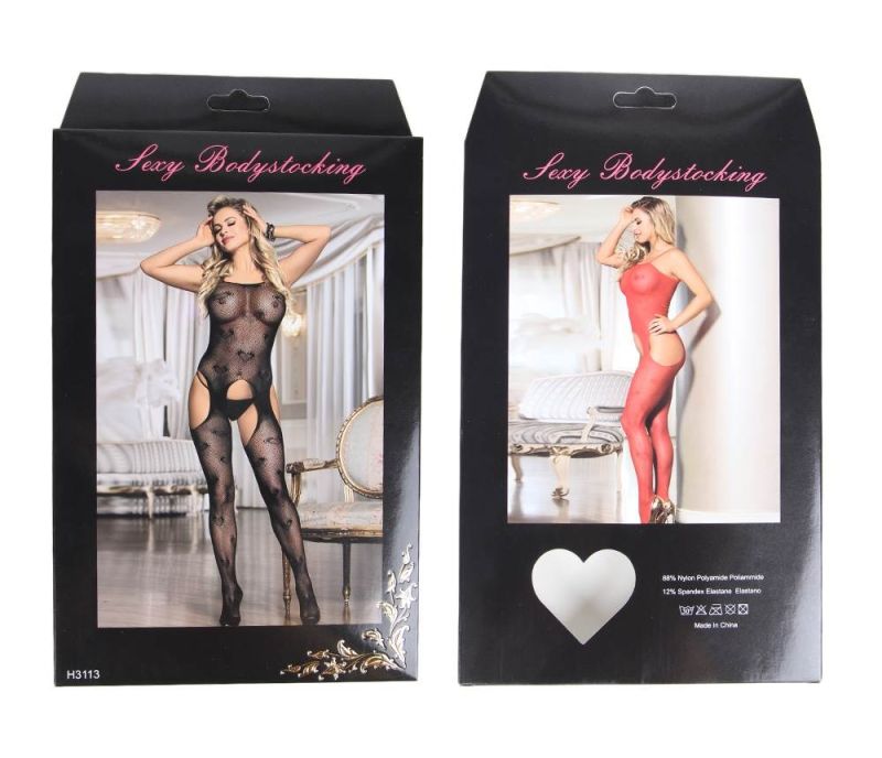 Комбинезон с узором сердцами Star Night Heart Mesh с имитацией чулок, XS-M вид 6