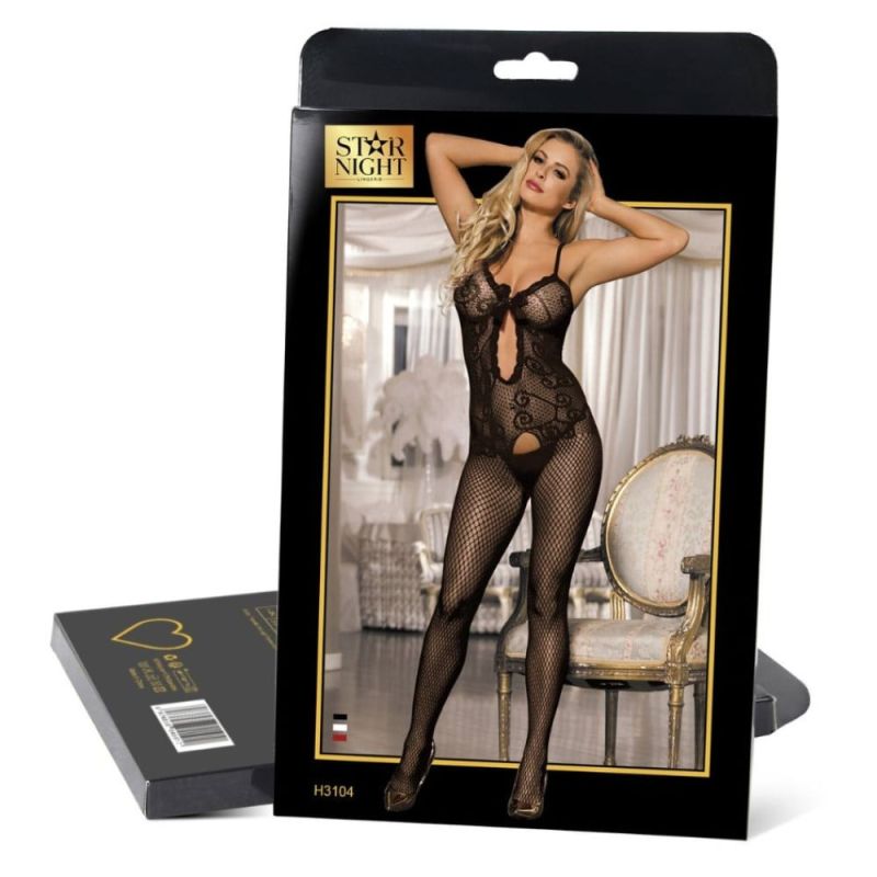 Комбінезон сітка з відкритим доступом Star Night чорний XS-M вид 5