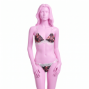 Комплект Baci Lingerie, S/M, з квітковим візерунком, напівпрозорий, з мереживом