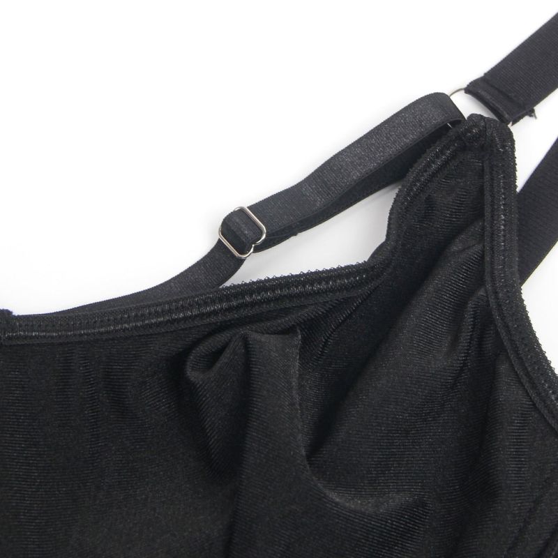 Комплект белья черный Star Night бюстье+стринги+пояс для чулок+гартеры, S вид 7