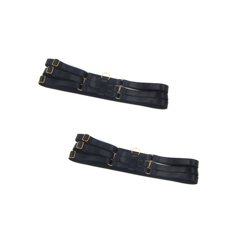 Комплект білизни чорний в сіточку Star Night з поясом та гартерами, M вид 10