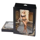 Комплект білизни Star Night бюстьє та трусики з відкритим доступом, чорний XS-S вид 7