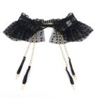 Комплект чорної сексуальної мереживної білизни Star Night з поясом для панчіх, M (без коробки) вид 4