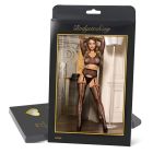 Комплект у сіточку Star Night топ з довгим рукавом та колготки з імітацією панчох, чорний вид 6