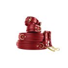 Комплект манжетов на запястья и бедра Chisa BEHAVE! Luxury Fetish красный вид 3