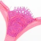 Комплект білизни рожевий Star Night з фіолетовими мереживними вставками (без коробки) вид 6