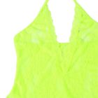 Комплект мереживний Star Night, боді з V-подібним вирізом та панчохи, салатовий вид 6