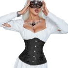Корсет під груди Star Night Corset з гачками та шнурівкою, чорний, S (без коробки) вид 5