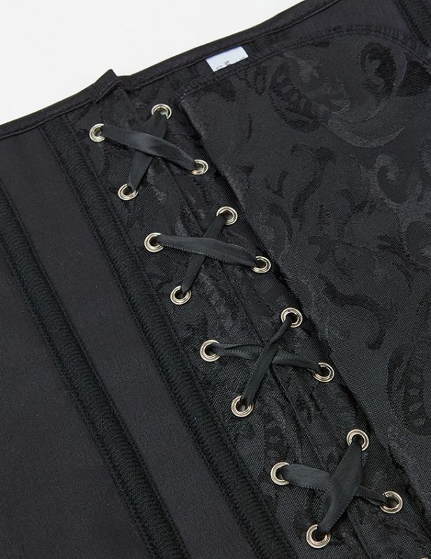 Корсет мереживний Star Night з трусиками в комплекті, чорний, XL (без коробки) вид 10