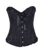 Корсет з квітковим принтом Star Night Corset Top з гачками та шнурівкою, чорний, L (без коробки)